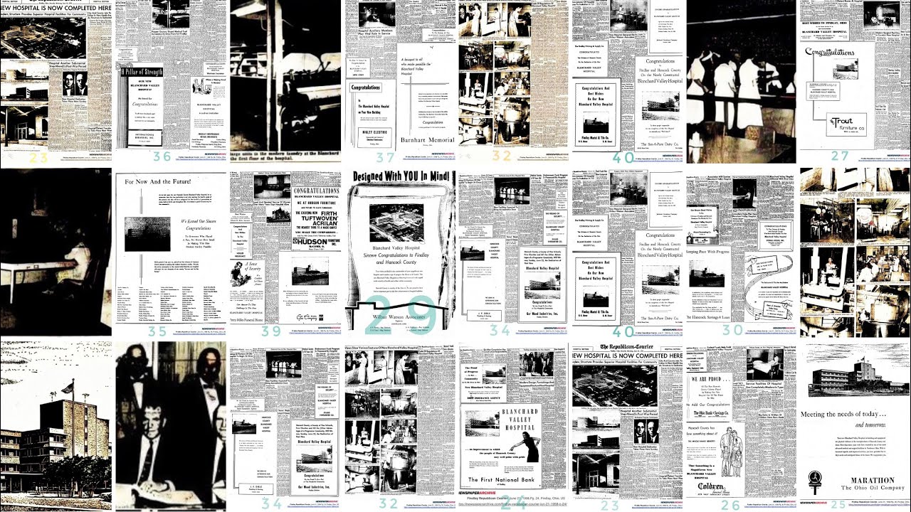 Montage from the Republican Courier “Hospital Section” June 21, 1958