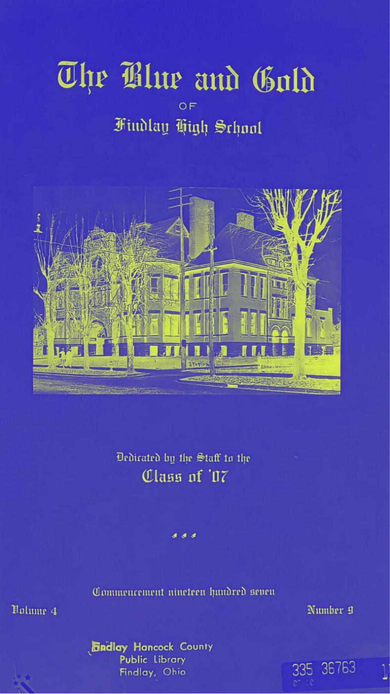 1907 Blue & Gold Commencement